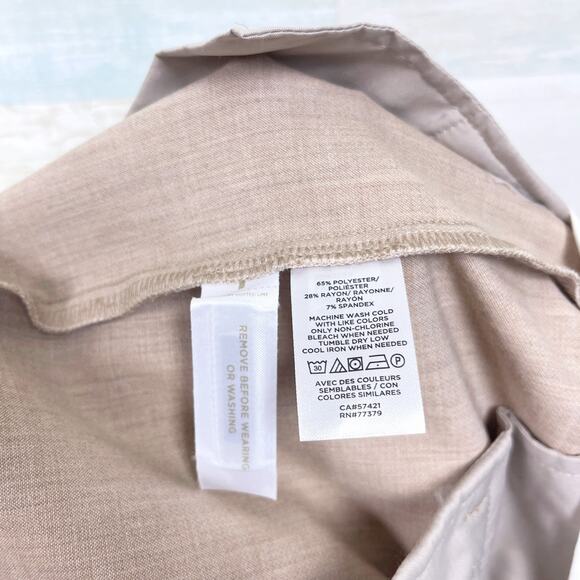 Ann Taylor The Straight Pants Brown Mid Rise Stretch Office Career Womens 8 - Picture 8 of 8